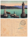 Lindau Lake Constance Censorship Stamp Tested by the Konstanz Monitoring Office on March 14, 1918