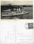Ship of the line Silesia in Wilhelmshaven on August 9, 1934
