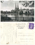 Lübeck Mühlenteich mit Dom und Museum, o 30.4.43
