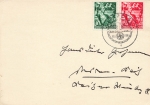 Seizure of power Michel 660 661 on card special stamp Leipzig January 30, 1938