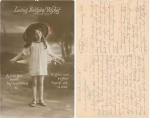 Girl with hat ACA 1177/1 serial card used. 1918