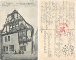 Magdeburg Old house on Kreuzgangstrasse o November 16, 1916 Red cross stamp