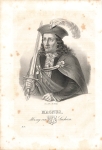 Magnus Duke of Saxony original lithograph M. Knabig around 1830