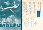 TU-134 Malev Düsenflugzeug o ca.1972