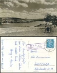 01744 Malter about Dippoldiswalde post office stamp on AK dam o 19.58.1958 Hanich1115