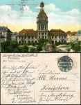 Mannheim Paradeplatz with department store o 08.10.1908