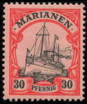 Marianen Deutsche Post Michel 12 * ungebraucht Kaiseryacht