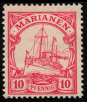 Marianen Deutsche Post Michel 9 * ungebraucht Kaiseryacht 