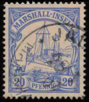 Marshall-Inseln Deutsche Post Michel 16 o gestempelt Kaiseryacht