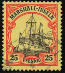 Marshall-Inseln Deutsche Post Michel 17 o gestempelt Kaiseryacht