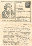 Martin Luther postal stationary P 224 6 Pfennig Hindenburg o Kamenz 30.11.1933