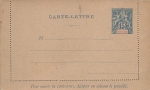 Martinique Francaiso Colonies Postes 15 Cent Carte Lettre Kartenbrief 1892