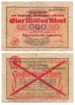 Mecklenburg-Schwerin Eine Million Mark 1923 Notgeld