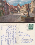 88709 Meersburg Bodensee Unterstadtstrasse artist card o 11.8.1934