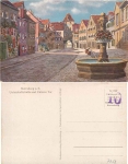 88709 Meersburg Unterstadtstrasse artist card *ca.1920