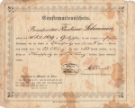 Merschwitz Confirmationsschein 1853