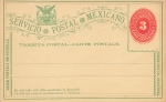 Mexico Tres Centavos numeral postal stationery around 1890 *