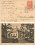 German Empire Michel no. 251 or 500 Reichsmark watermark 2 rare single franking on postcard Bad Homburg o 12.8.1923