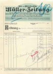 Rosenheim Mueller newspaper letterhead 10/13/1913