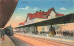 Mittweida Sachsen Bahnhof Gleisseite * um 1910