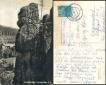 08262 Morgenroethe Rautenkranz (Vogtl) 2 country postmarks on postcards o 12.5.1956