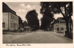 01468 Moritzburg Koenig Albert Allee mit Sparkasse o 1942