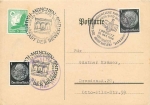 Munich capital of the movement and violet special postmark Ausig we are free 10.10.1938