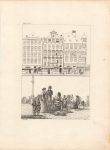Munich In front of the Hoftthor original copper engraving with tannery around 1810