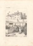 Munich In front of the Hoftthor original copper engraving with tannery around 1810