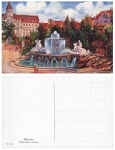 Munich Wittelsbacher Fountain artist card Max Herterich *ca.1920