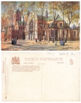 Muenster Westphalia Dom Tucks OILETTE No. 195B artist card Charles F. Flower * ca. 1910