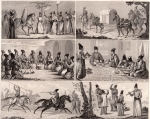 National customs of Arabia steel engraving by Henry Winkles after G. Heck around 1850
