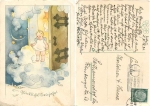 New Year Angel Artist Card M.S. or 12/31/1936