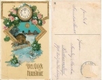New Year gold-edged embossed card o around 1910