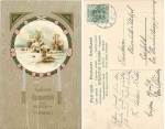 Neujahr Jugendstilkarte o 10.1.1908