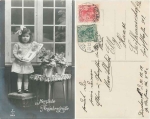 New Year girl with calendar card 824/4 o 30.12.1919