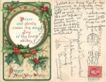 New year, saying in acorn leaves o 1911