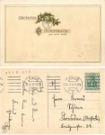 Neujahr Präge Glückwunschkarte o 31.12.1913