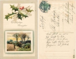Neujahr Präge Glückwunschkarte o ca. 1912
