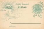 New Year's card 1900 postal stationery 5 Pfennig Reichspost *