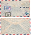 Nicaragua Via Air mail o Managua December 10, 1951 to Gotha