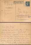 Niederschoena-Oberschaar via Freiberg (Sachs) 2 country postmarks on postal stationary Pieck o 24.3.1952