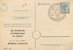 Control council issue private postal stationery 12 Pfennig special cancellation Niedersedlitz stamp show 10.1.1948