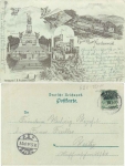 Niederwald memorial with rack railway Litho o 18.5.1898