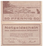 Niendorf Ostseebad 50 Pfennig Notgeld 1921