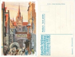 Nuremberg Bavarian Jubilee State Exhibition 1906 Rathausgassse artist card Kley