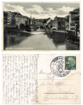 Nuremberg Charles Bridge with grinding mill special stamp Nazi party rally of the NSDAP September 7th, 1939