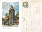 Nuremberg Tiergaertnertor artist card Heinrich Kley from 21.7.1909