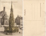 Nürnberg, Schöner Brunnen Frauenkirche * ca. 1920