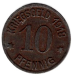 Oberglogau Głogówek War money 10 pfennigs 1918 Poland Silesia